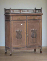 Vintage Indian Hand Carved Solid Wood Cabinet D69